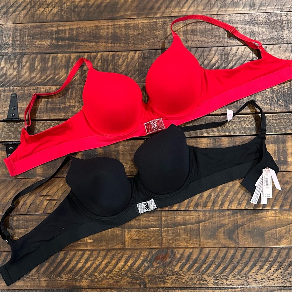 Victoria's Secret Tshirt Push-up full coverage bras 38B set of 2